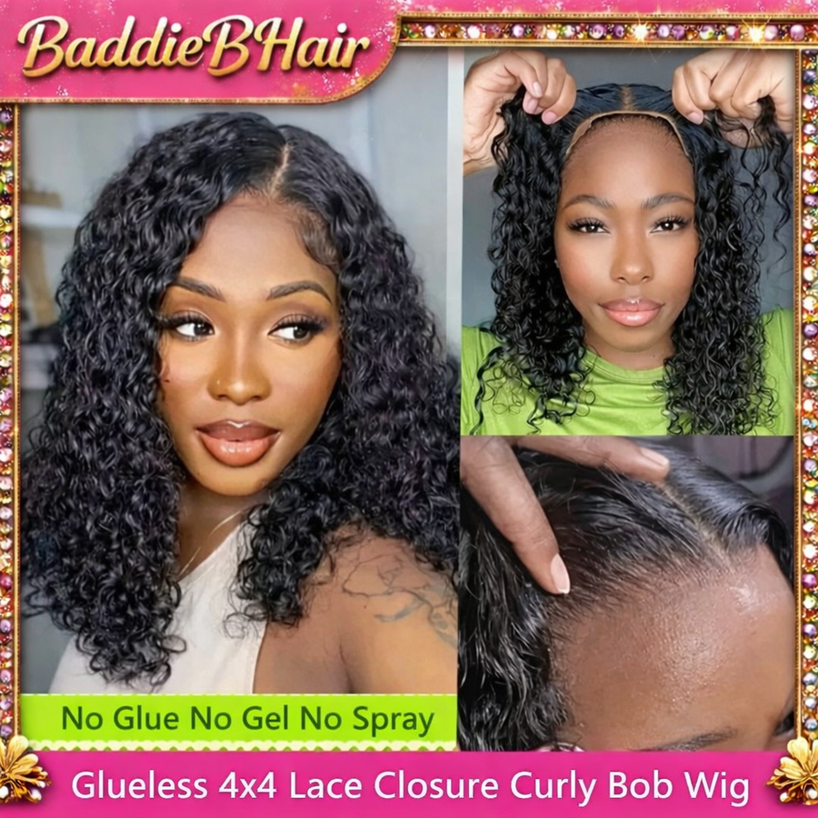 Deep Wave Glueless Bob Wig